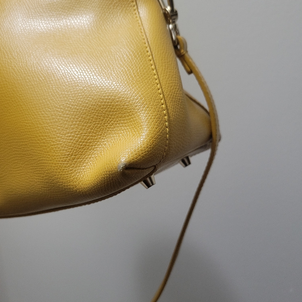 Furla Leather Mustard Dual Strap Handbag With Crossbody Strap - Picture 12 of 16